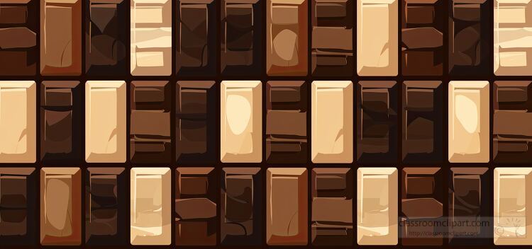 sweet and tempting design of chocolate squares