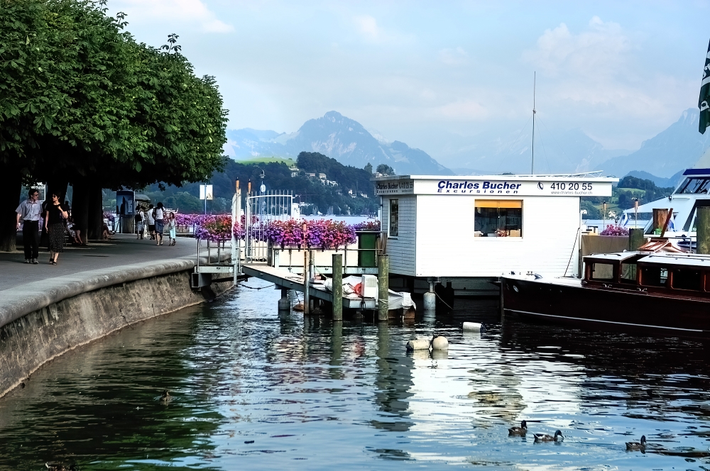 Switzerland Boats on Lake