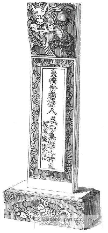 tablet carved in ivory historical illustration of china
