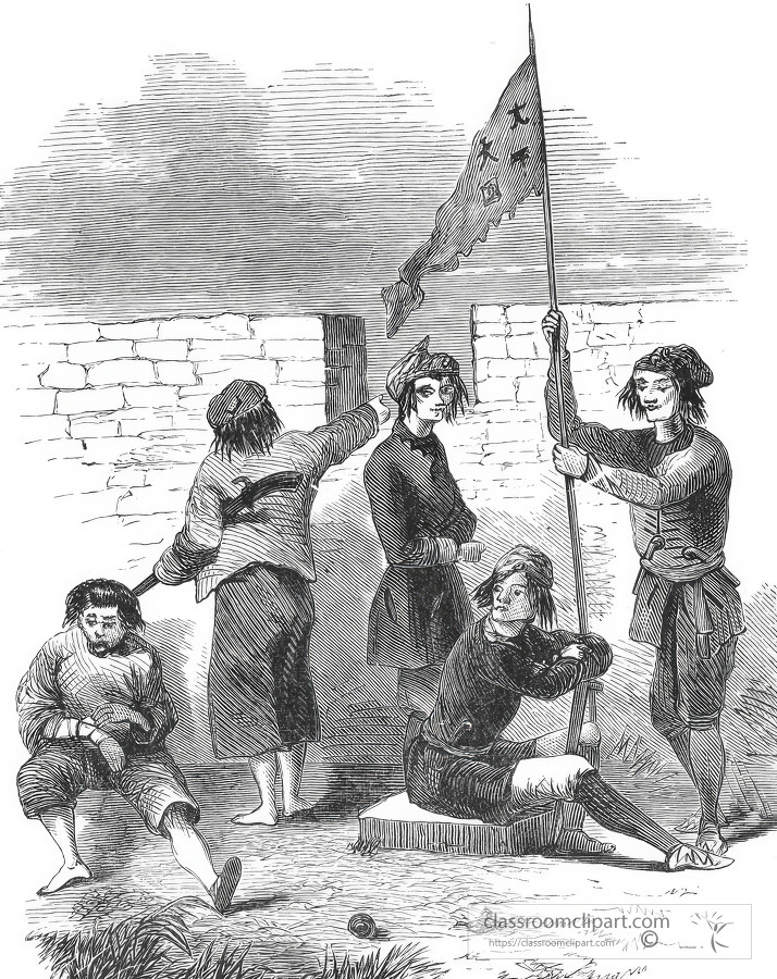 tae ping rebels historical illustration of china