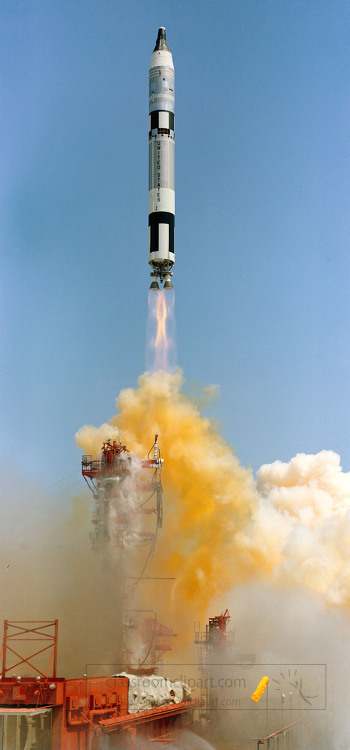 The Gemini Titan 4 spaceflight launches from Cape Kennedys Pad 1