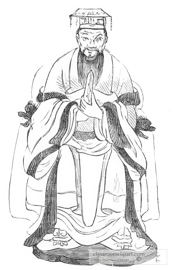 traditional likeness of confucius historical illustration of chi