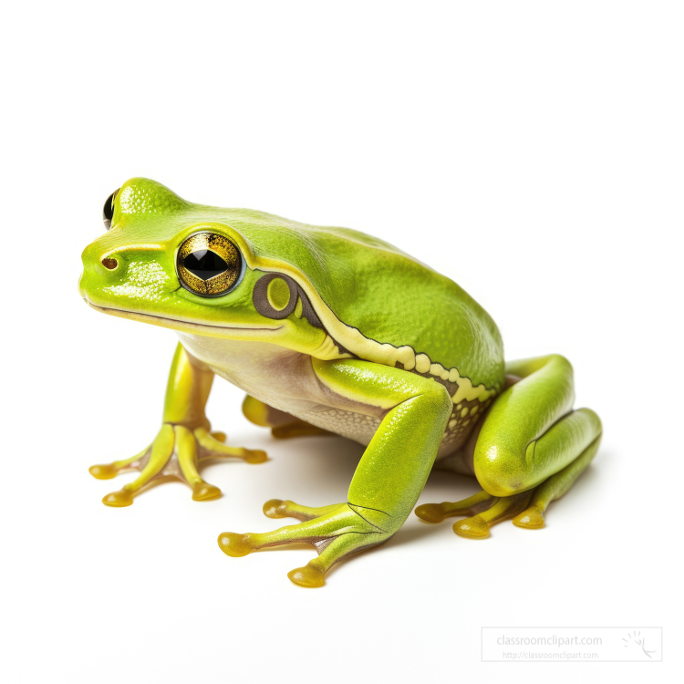 Tree frog isolated on white background