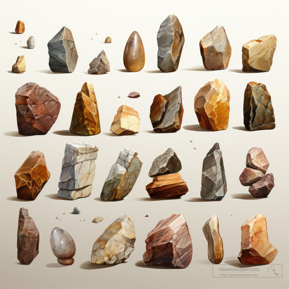 types of shapes and cuts of rocks