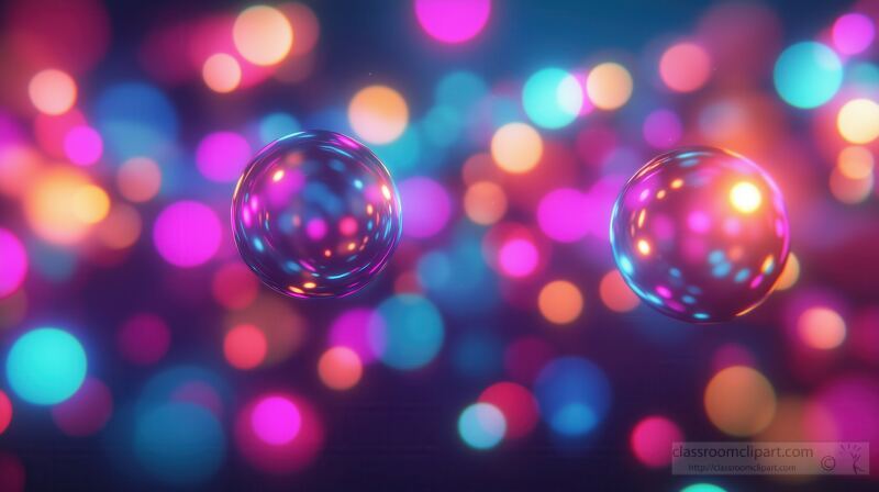 Vibrant Bokeh Lights Effect on Transparent Background