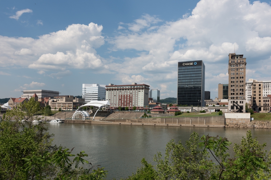 View across the Kanawha River of Charleston the capital city of 