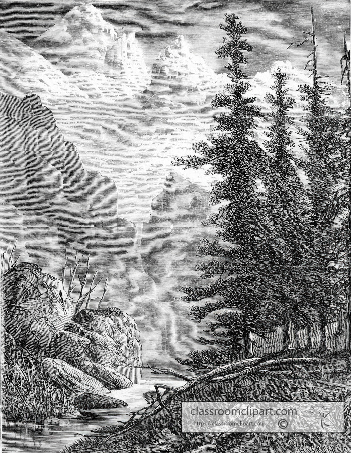 view of himalayas historical illustration