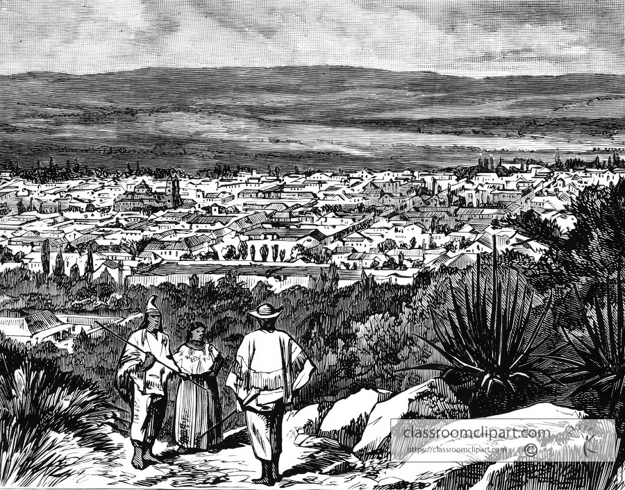 view of ibarra ecuador historical illustration
