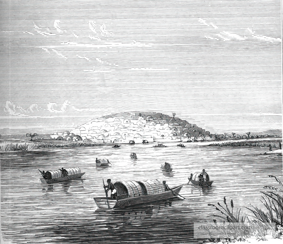 view of kabara the port of timbuktu historical illustration afri