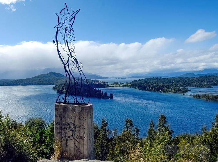 view overlooking lakes near Bariloche Patagonia