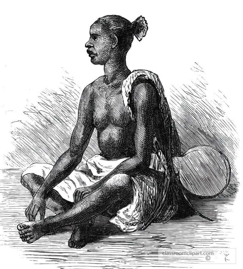 village headman historical illustration africa