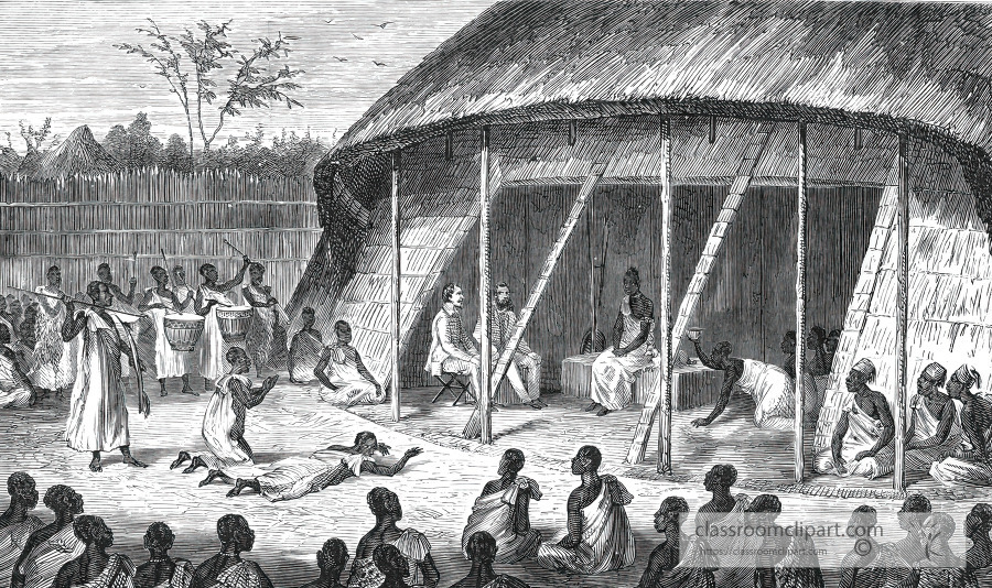 warrior of ugunda historical illustration africa