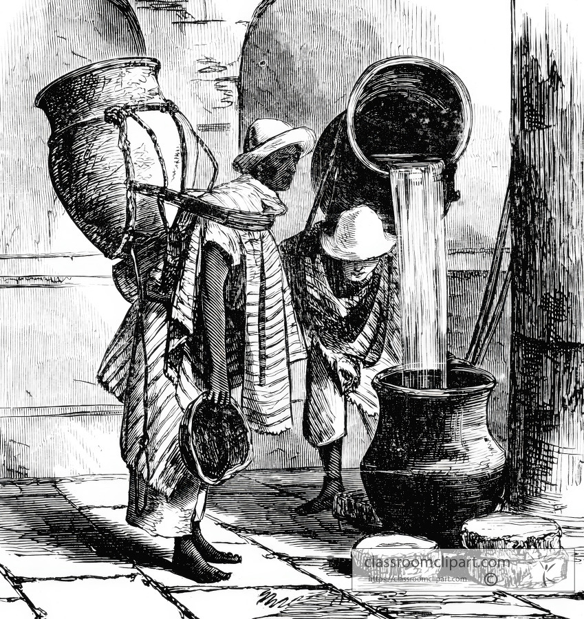 water carriers historical illustration