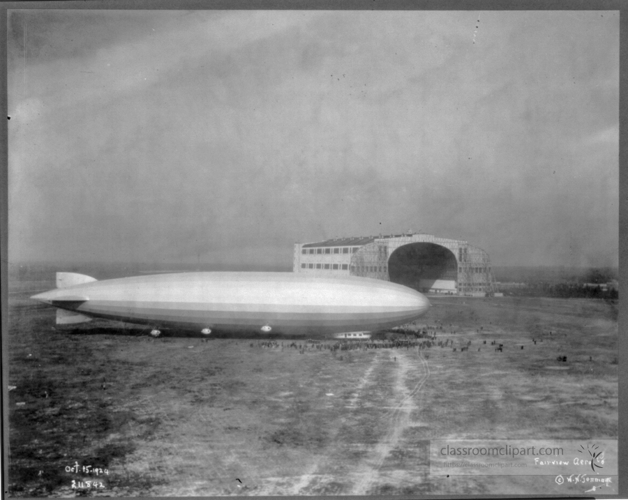 ZR 3 dirigible arrival at Lakehurst