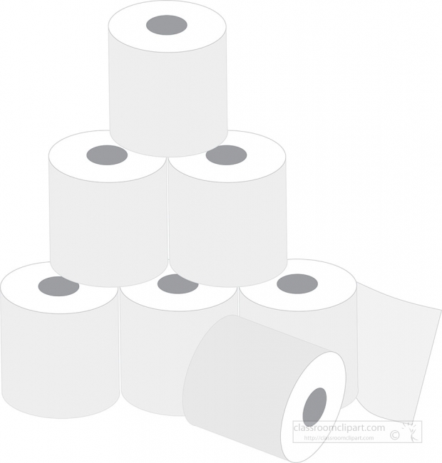 pile of toilet paper gray color clipart