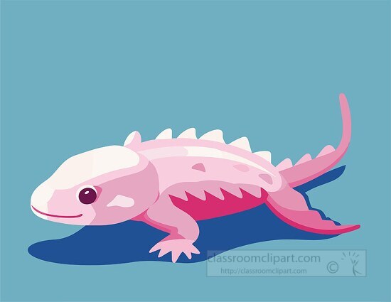 pink amphibian axolotl