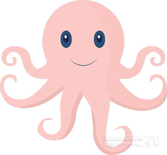 pink octopus cartoon character