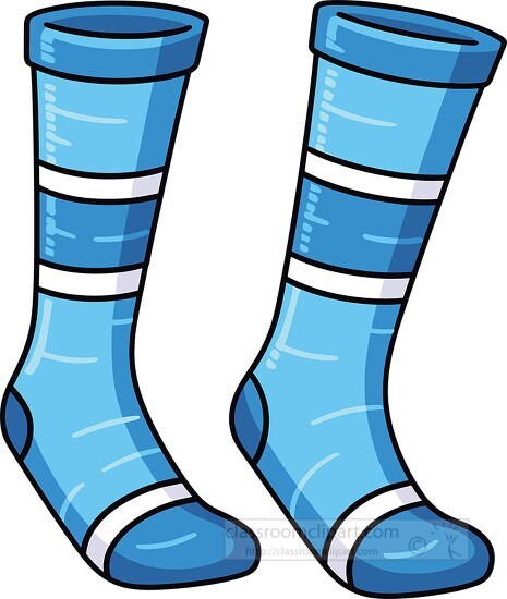playful and cheerful blue white socks design