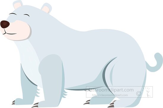 polar bear with a white face and a black nose standing on all fo