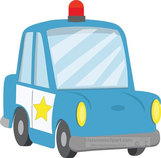 police car cartoon vector clipart