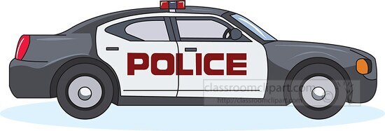 police car with the word police on the side clip art