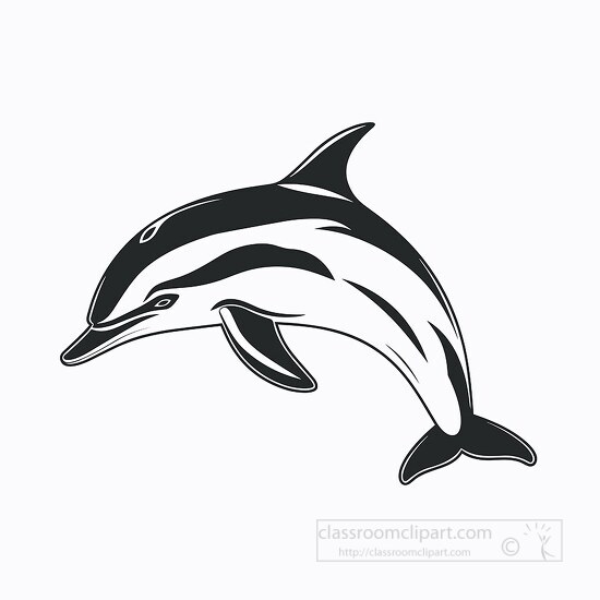 porpoises black outline clip art