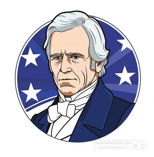 president zachary taylor surrounded by circle of stars