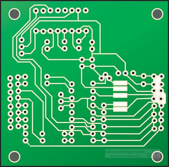 printed circuit board component clipart