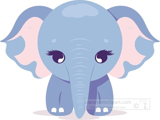purple babt elephant animal face
