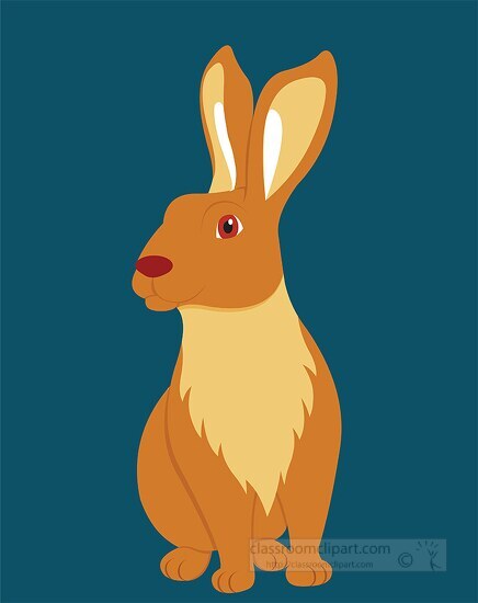 rabbit animal blue background clipart