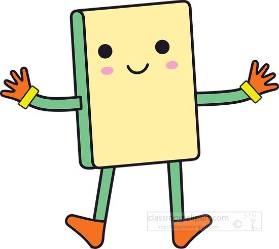 rectangle shape cute cartoon character