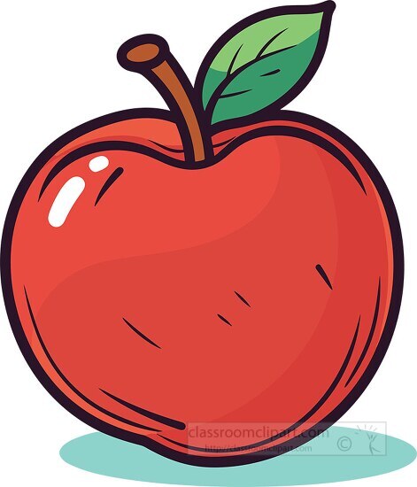 red apple with a stem clip art