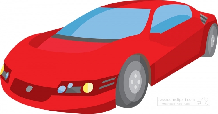 red sports car vector clipart