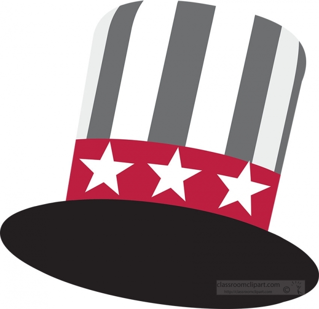 red white blue holiday hat gray clipart
