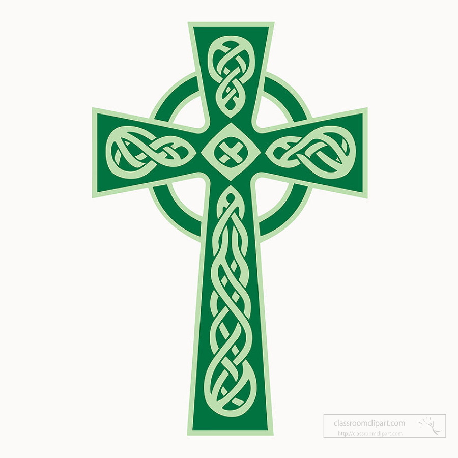 saint patricks day green celtic cross