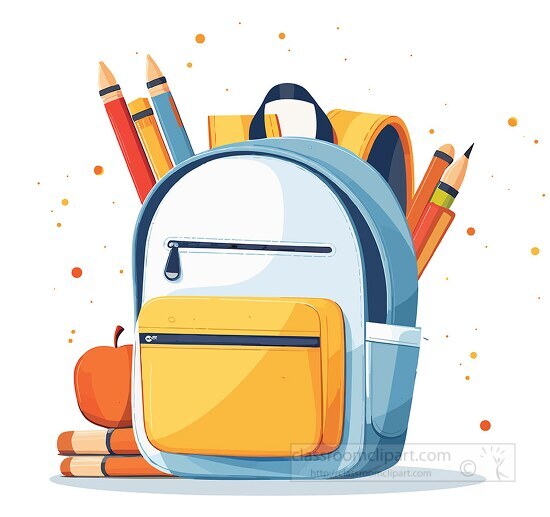 Backpack Back to School Clipart