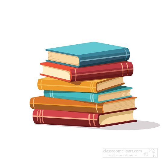 school education and knowledge books clip art