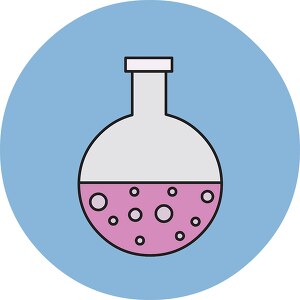science flask bubbles icons