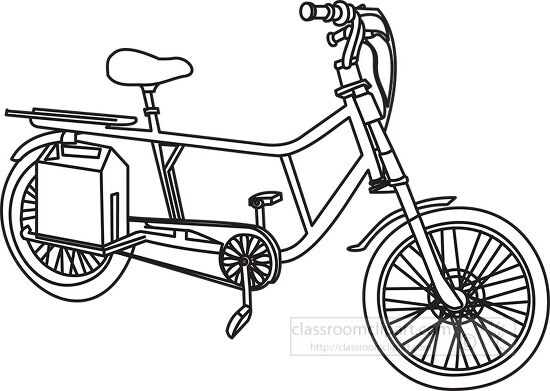 scooter black outline clipart 17