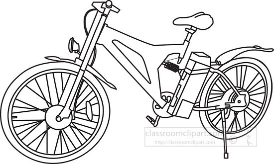 scooter black outline clipart 18