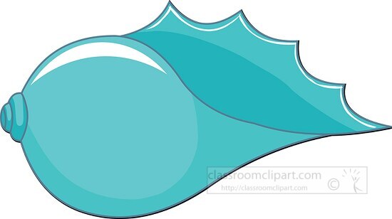 sea shell blue clipart 722a