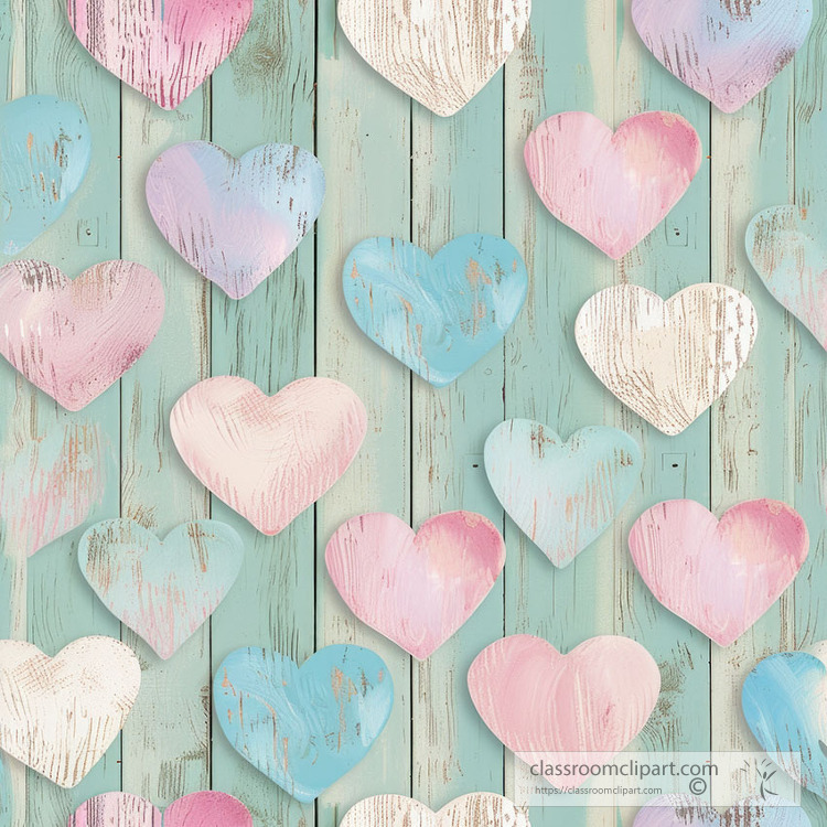 seamless pattern of sketched envelopes and pink hearts on a spec