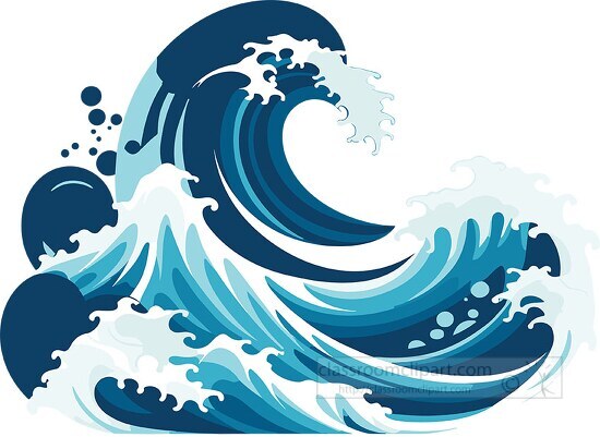series of large ocean waves tsunami