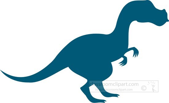 silhouette artoon t rex dinosaur is standing on its hind legs