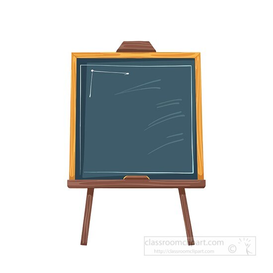 School Clipart-simple chalkboard on a stand clip art