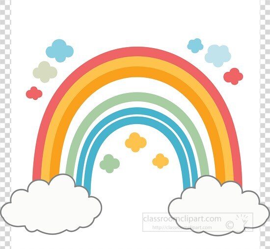 simple cute multicolored rainbow illustration
