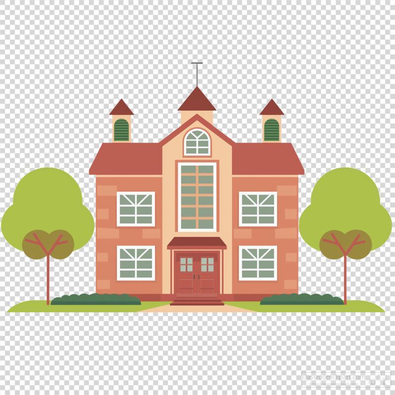 Simple School Building Design for Back to School Season