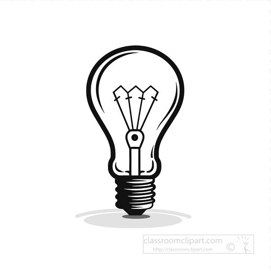 simple vector illustration of an incandescent bulb