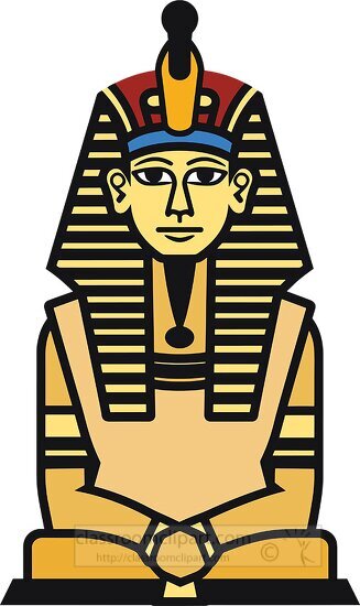 Simplified graphic of an Egyptian pharaohs head