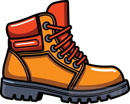 single mens leather boot clip art